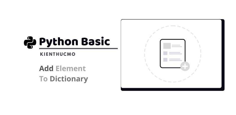 Add Element To Dictionary