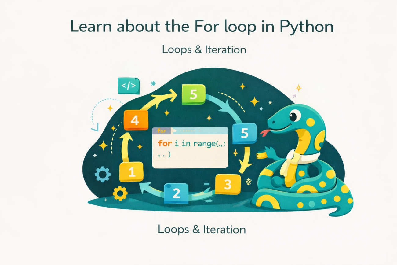 Learn about the For loop in Python.
